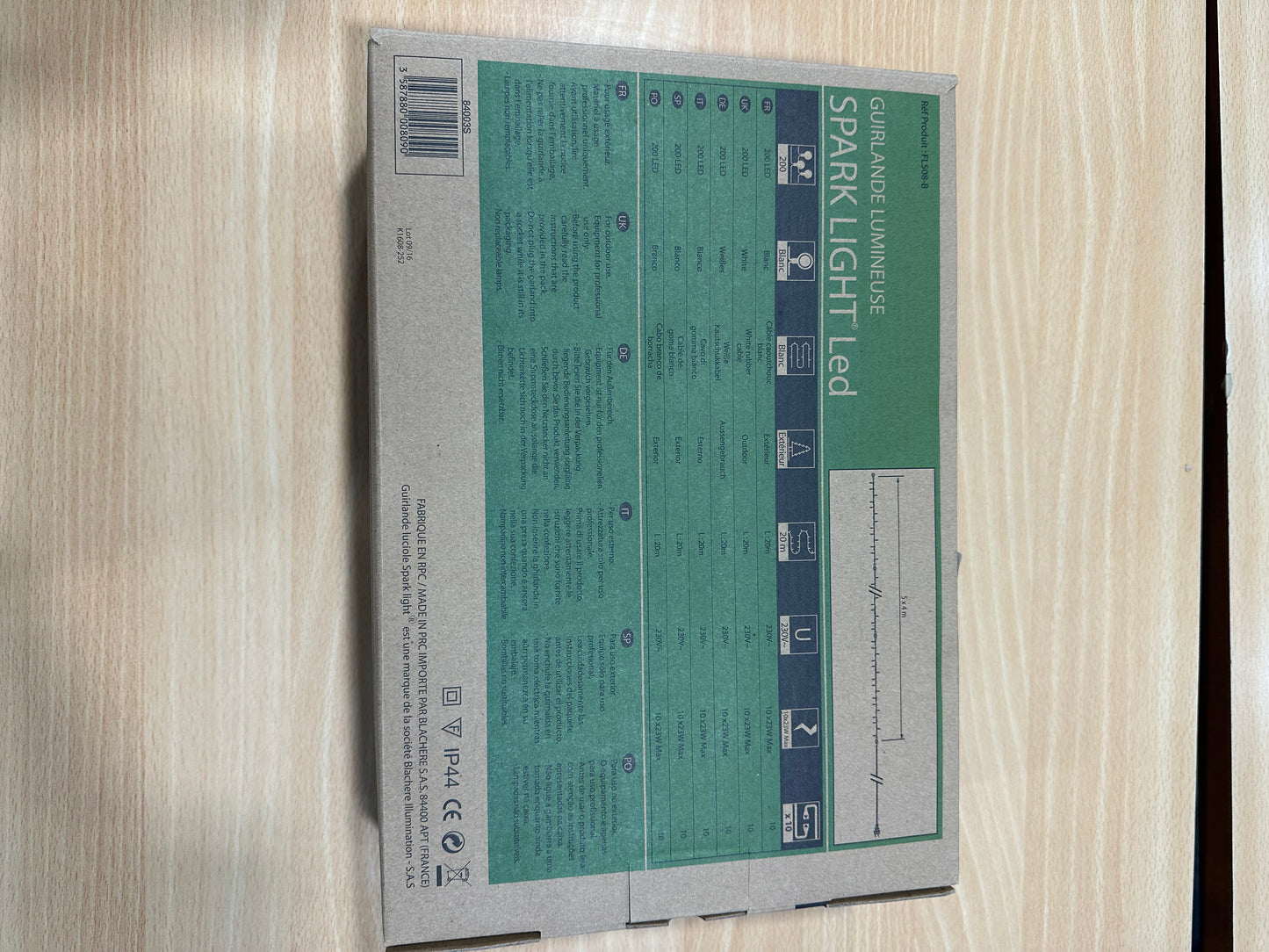 String Lights £2.50 PER METER - LED Sparklight Prue White - White Cable - 230V - 20M