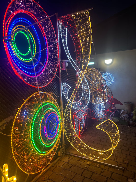 Smart Christmas Lights - Yellow and White LED Swirl - Giant Christmas Decorations