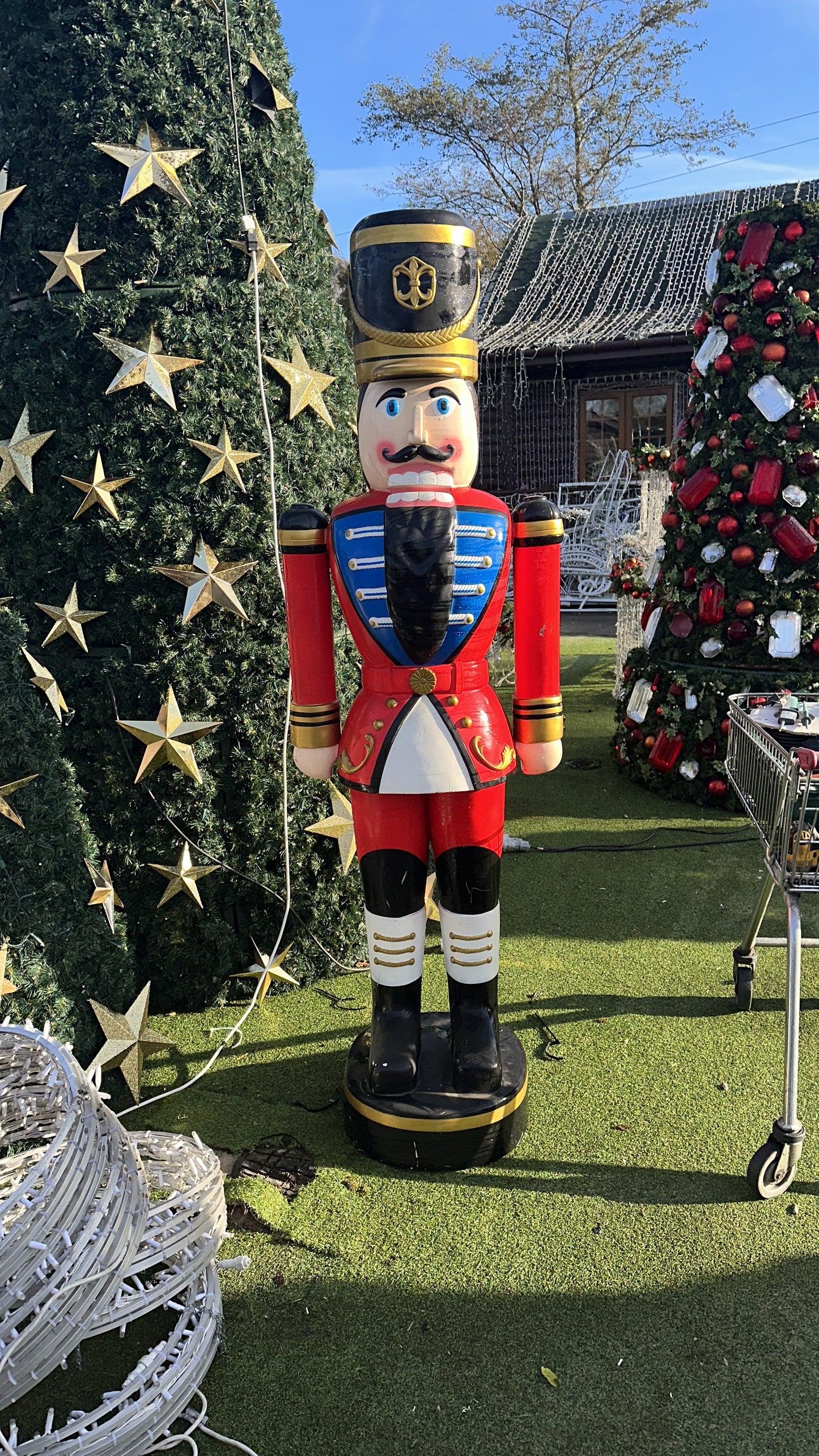 Christmas 6ft tall nutcracker - Army Style - Christmas Statue Decorations