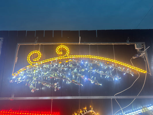 White and yellow String / LED Banner Light - Christmas Lights Near me