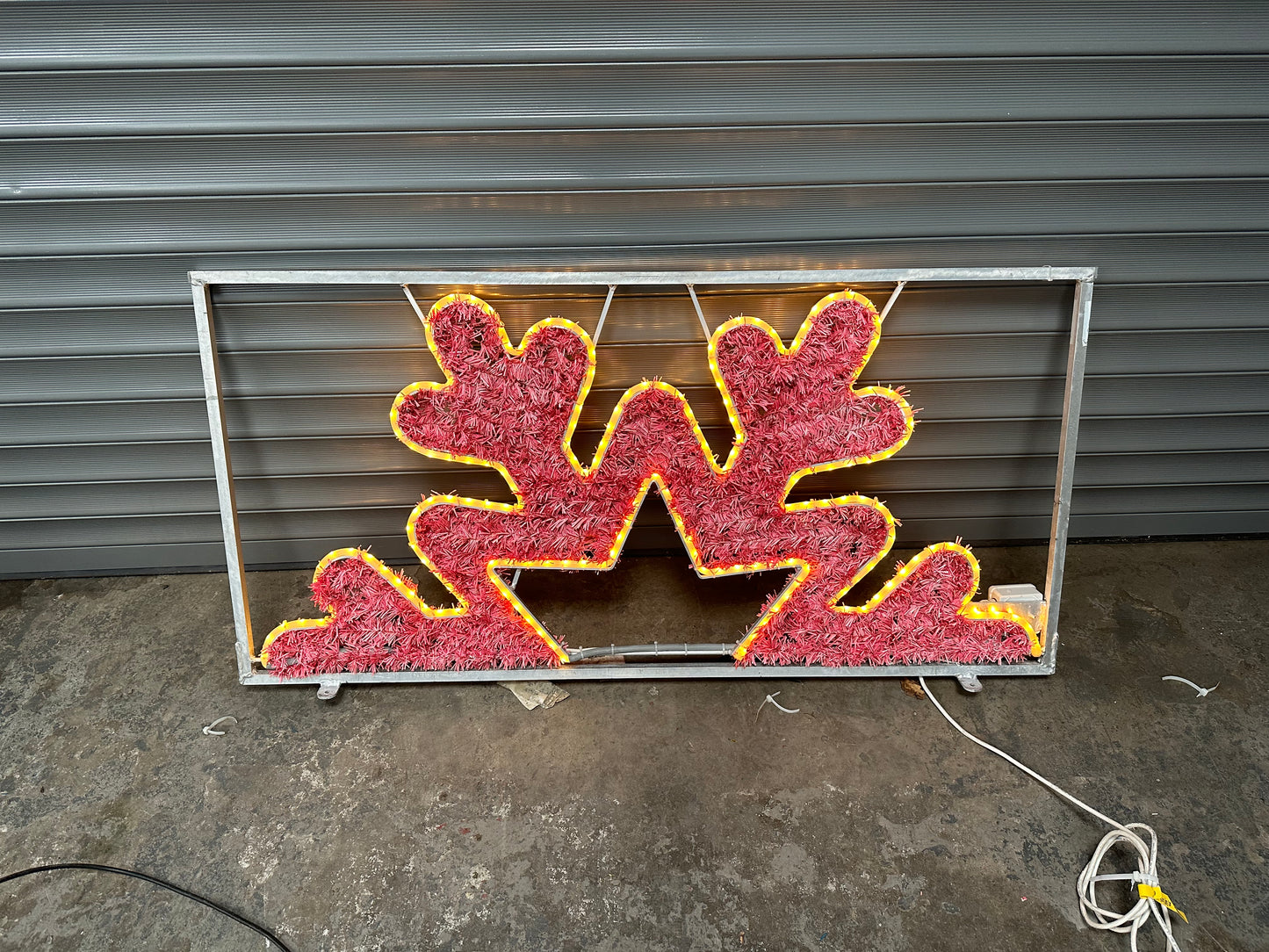 Red Tinsel LED Rope light - Banner Xmas lighting