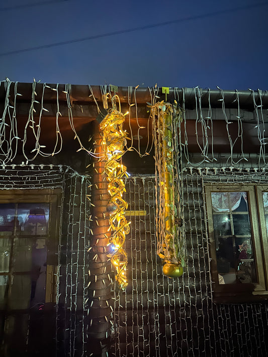 Single Hanging Golden Spiral Light - Grotto lights